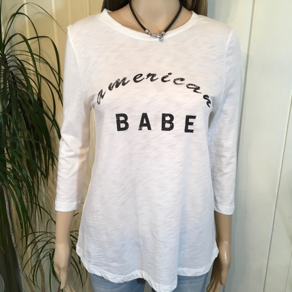 MADE IN USA LIGHTWEIGHT TOP “AMERICAN BABE” - Picture 5 of 7